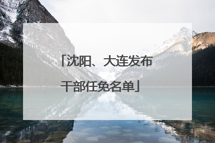 沈阳、大连发布干部任免名单